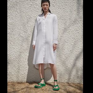 LONG LINEN SHIRT Dress New Zara